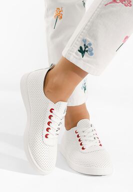 Calista v3 fehér fűzős női cipő